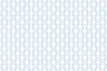 Abstract Seamless Diagonal Geometric Checked Light Blue Pattern.