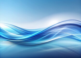 Fototapeta premium Modern Abstract Background Featuring Smooth Blue Waves with White Space Ideal for Text Placement, Perfect for Digital Designs and Creative Projects