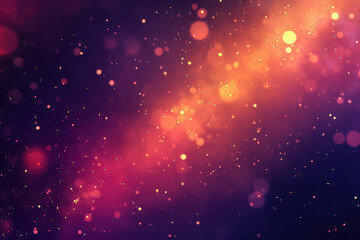 vibrant cosmic background filled with colorful bokeh lights and sparkling particles, creating dreamy atmosphere. Perfect for abstract designs and digital art