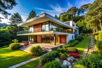 Modernist House in St. Pol: A Stunning Landscape Photography Perspective Showcasing Architectural Elegance Against Serene Natural Backdrop