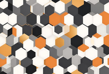 Vibrant Hexagonal Mosaic: A Play of Colors and Depth