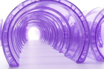 Naklejka premium A detailed view of a purple object against a white background