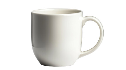 Fototapeta premium Elegant White Coffee Mug on a Neutral Background
