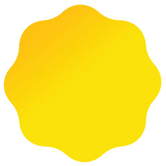 Yellow Gradient Badge Icon - Modern Abstract Shape for Design Use