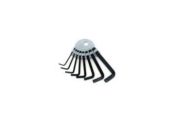 Hexagon wrench tool for mechanic isolated on white background.
