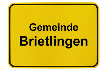Illustration eines Ortsschildes der Gemeinde Brietlingen in Niedersachsen