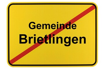 Illustration eines Ortsschildes der Gemeinde Brietlingen in Niedersachsen