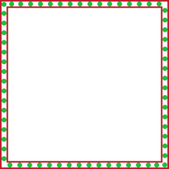 Geometric red white, and green color border