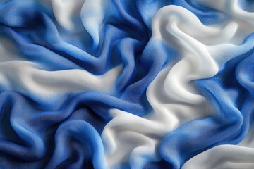 Fototapeta premium A detailed shot of blue and white fabric texture
