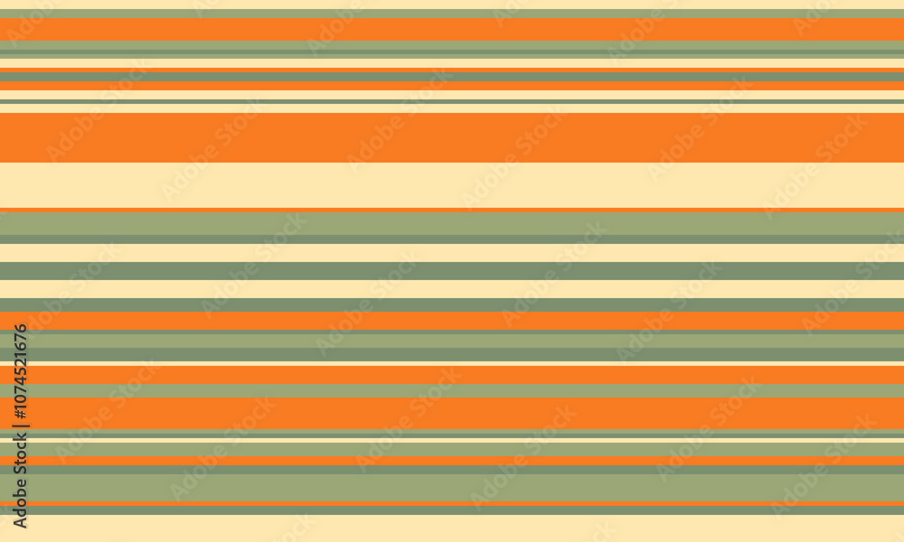 Poster geometric stripes seamless vector pattern with horizontal lines in varied colours, creating an abstr
