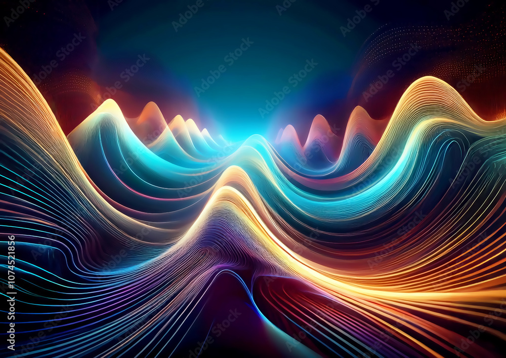 Poster abstract fractal background a computer-generated 2d illustration, texture