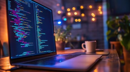 Coding in Dark Mode on Laptop with Soft Lights