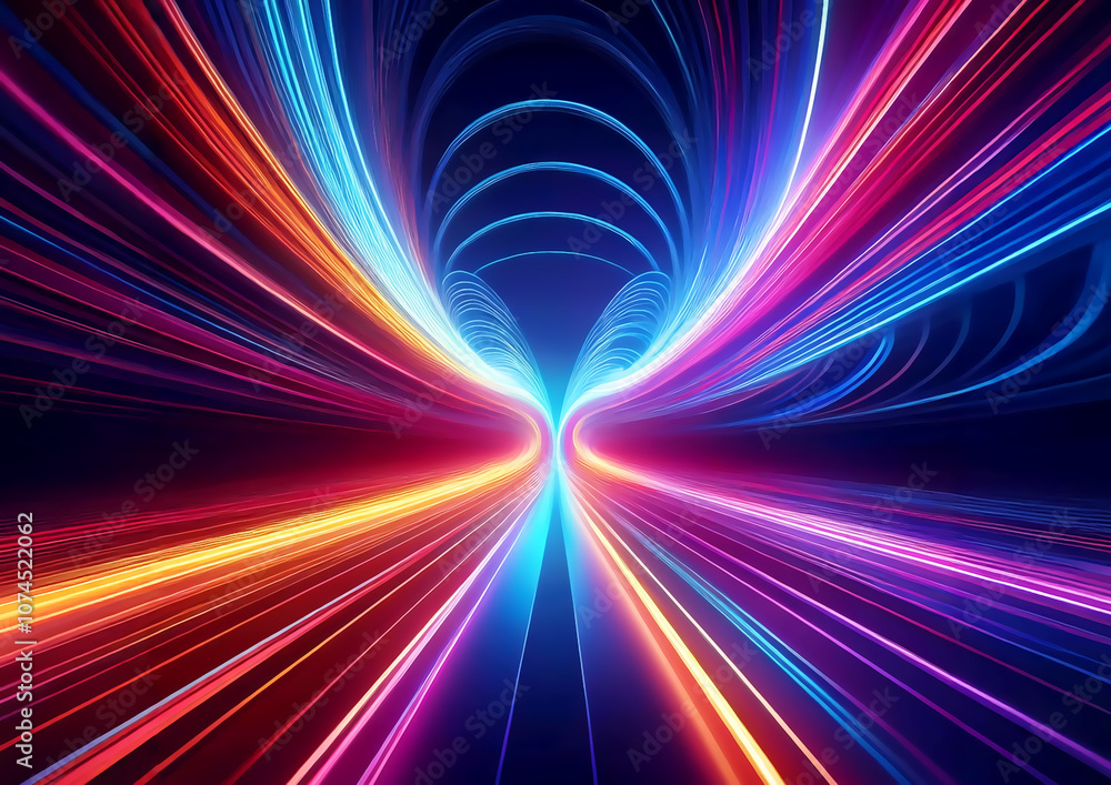 Aufkleber abstract background. luminous swirling. elegant glowing circle. sparking particle. space tunnel. glo