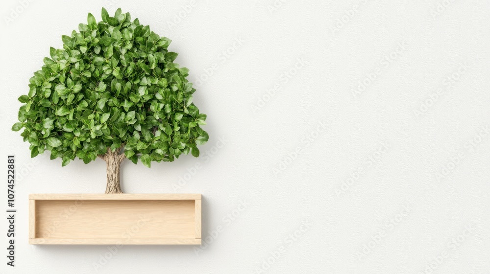 Aufkleber create a lush indoor garden with artificial greenery and minimalist design