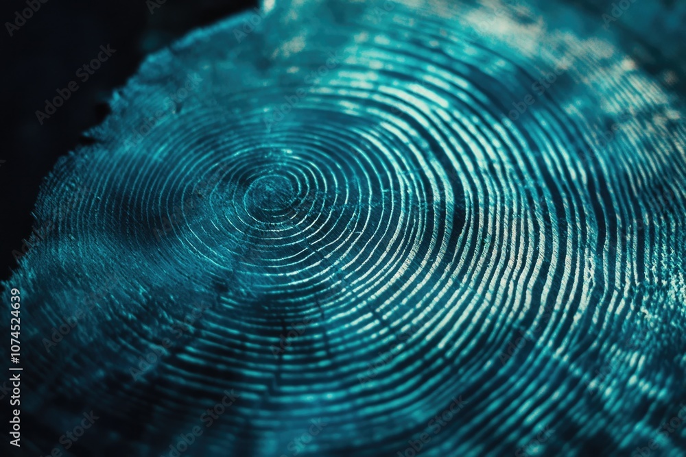 Poster Close-up image of a tree trunk showing visible growth rings, suitable for use in nature or environment-related contexts