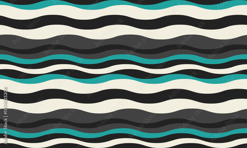 Poster abstract background with wavy stripes in vibrant colors, creating a rippled, liquid effect. smooth c