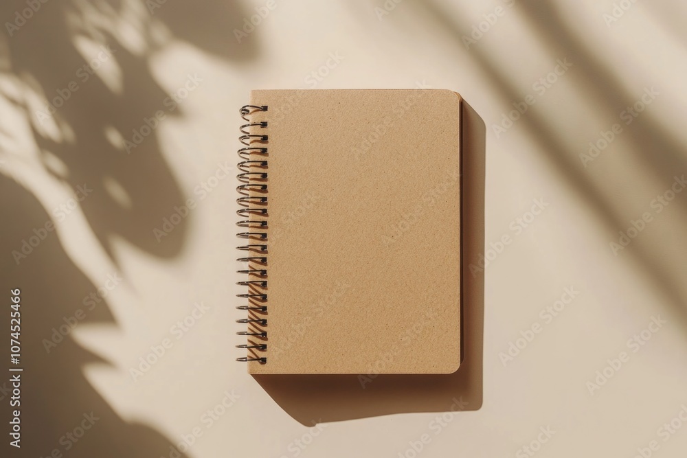 Poster notebook with spiral binding on a white background, great for writing and note-taking
