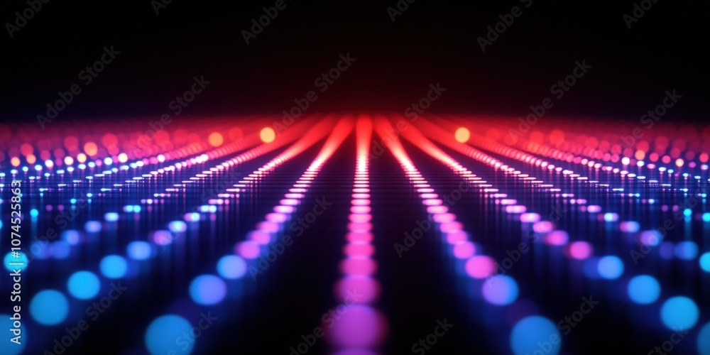 Poster abstract background depicting vibrant light trails with dynamic speed, featuring mesmerizing lines i