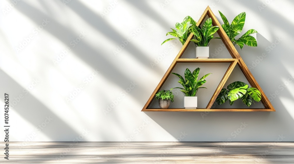 Aufkleber enhance your space with stylish triangle shelf planters