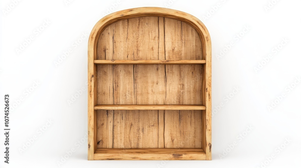 Aufkleber showcase your style with a rustic wooden shelf design