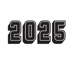 2025  number, New Year card. , poster, banner etc. vector illustration. EPS 10/AI