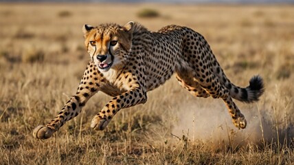 Naklejka premium cheetah in the savannah
