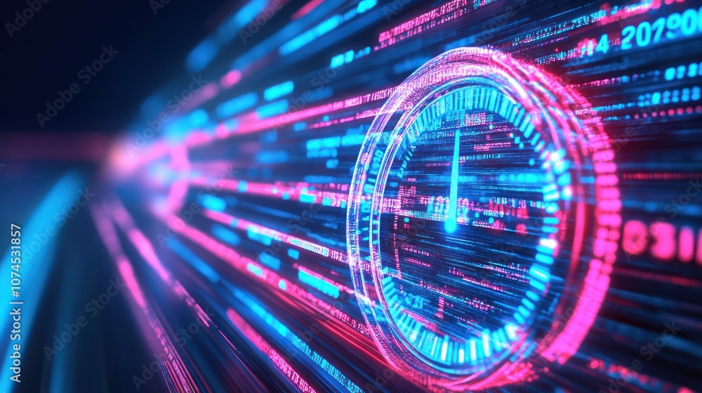 Poster Explore the future of technology with dynamic visuals and data