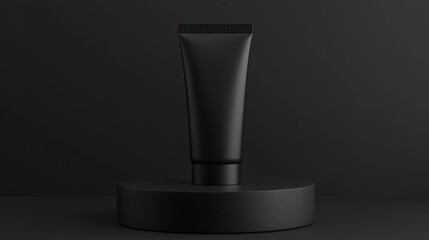 Showcase your unique black tube packaging for skincare products