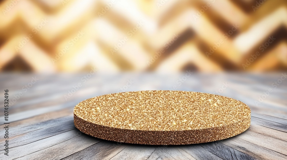 Poster showcase your special events on a shimmering golden platform