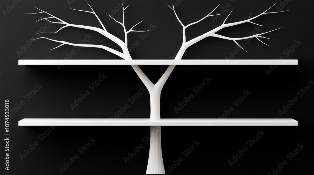 Aufkleber create stunning home decor with a unique tree shelf design