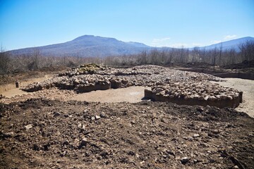 Excavations of ancient Scythian burial mounds. Archaeology