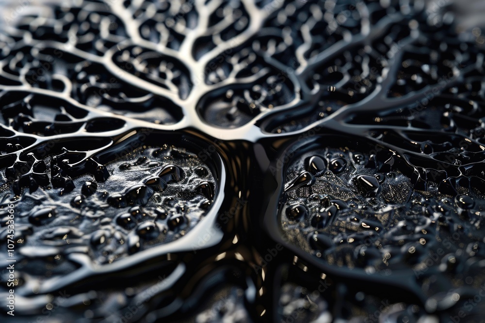 Poster a detailed view of the tree of life, symbolizing connection and unity