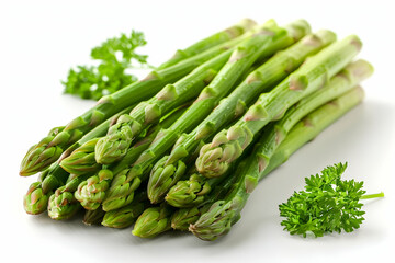 Asparagus on a white background