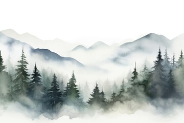 Fototapeta premium Mist fog fir backgrounds.