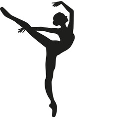 Artistic Gymnast Ballerina silhouette