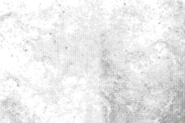 Black halftone pattern texture grunge abstract on white background.