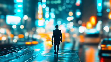 Fototapeta premium blurred business person for background