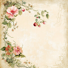 Naklejka premium Watercolor Floral Frame