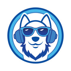Cute Dog with Headphones Vector Illustration - Playful and Stylish Music-Loving Pet Character for Entertainment and Fun Art