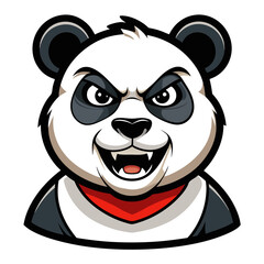 panda bear cartoon mascot logo