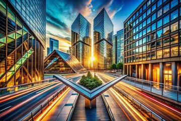 Stunning Architectural Photography Featuring Dynamic GIF Arrow Designs in Modern Structures and Urban Landscapes, Showcasing Creativity and Innovation in Architectural Elements