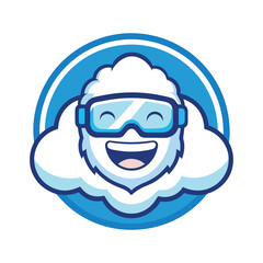 Trendy Robot Mascot Logo with Sunglasses - Stylish and Futuristic Vector Icon for YouTube Channels and Digital Tech Branding