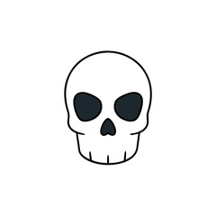 skull on white