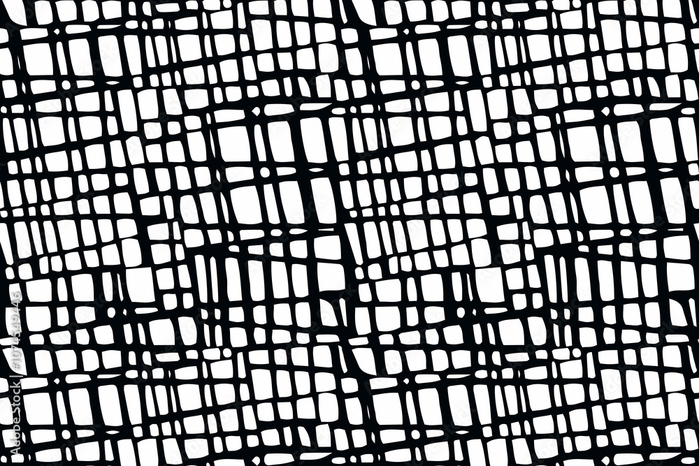 Poster dynamic black and white grid pattern creating a captivating visual rhythm