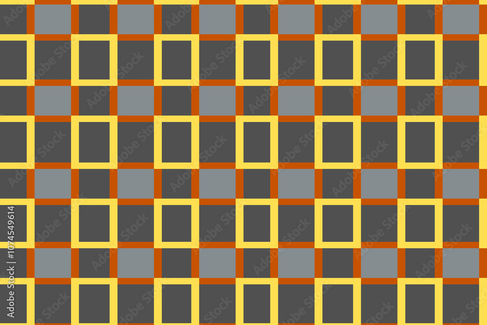Poster intricate geometric patterns featuring contrasting colors and shapes on a textile backdrop