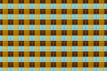 A vibrant geometric pattern of blue and brown squares on a textured background