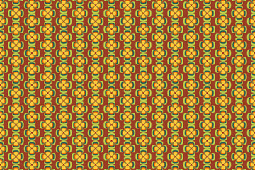 Vibrant floral pattern exuding warmth and energy in a lively autumn palette