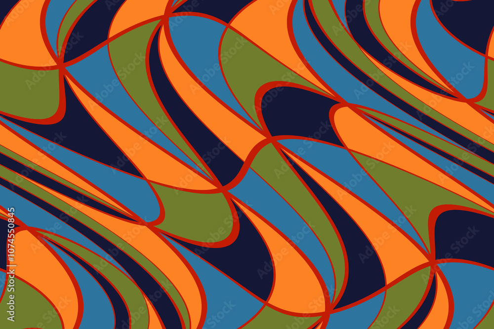 Poster dynamic swirling patterns in vibrant colors creating an abstract visual delight