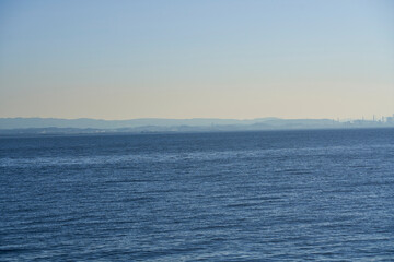 Fototapeta premium モノトーンの風景、工業地帯のシルエット_09