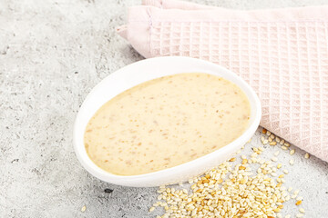 Sesame sauce in the bowl